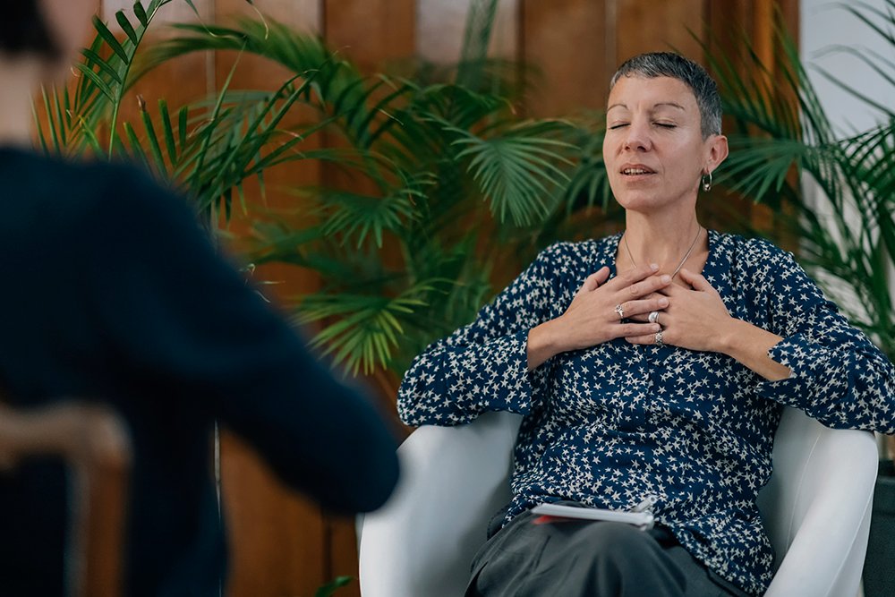 Life Coach Working with a Female Client, Introducing Positive Emotions